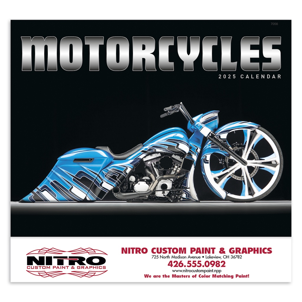 Motorcycles Wall Calendar