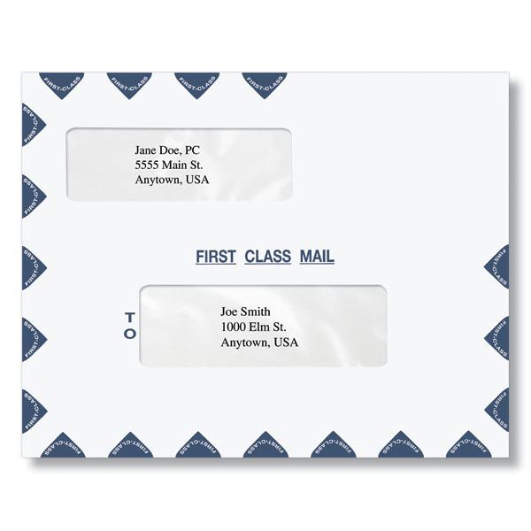 Tax Software Envelope - Double Windows 9.5 x 12