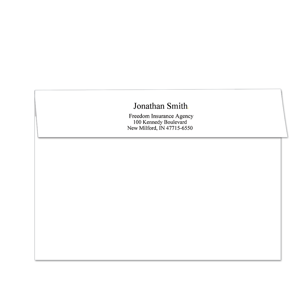 Add Return Address to Note Card Envelopes