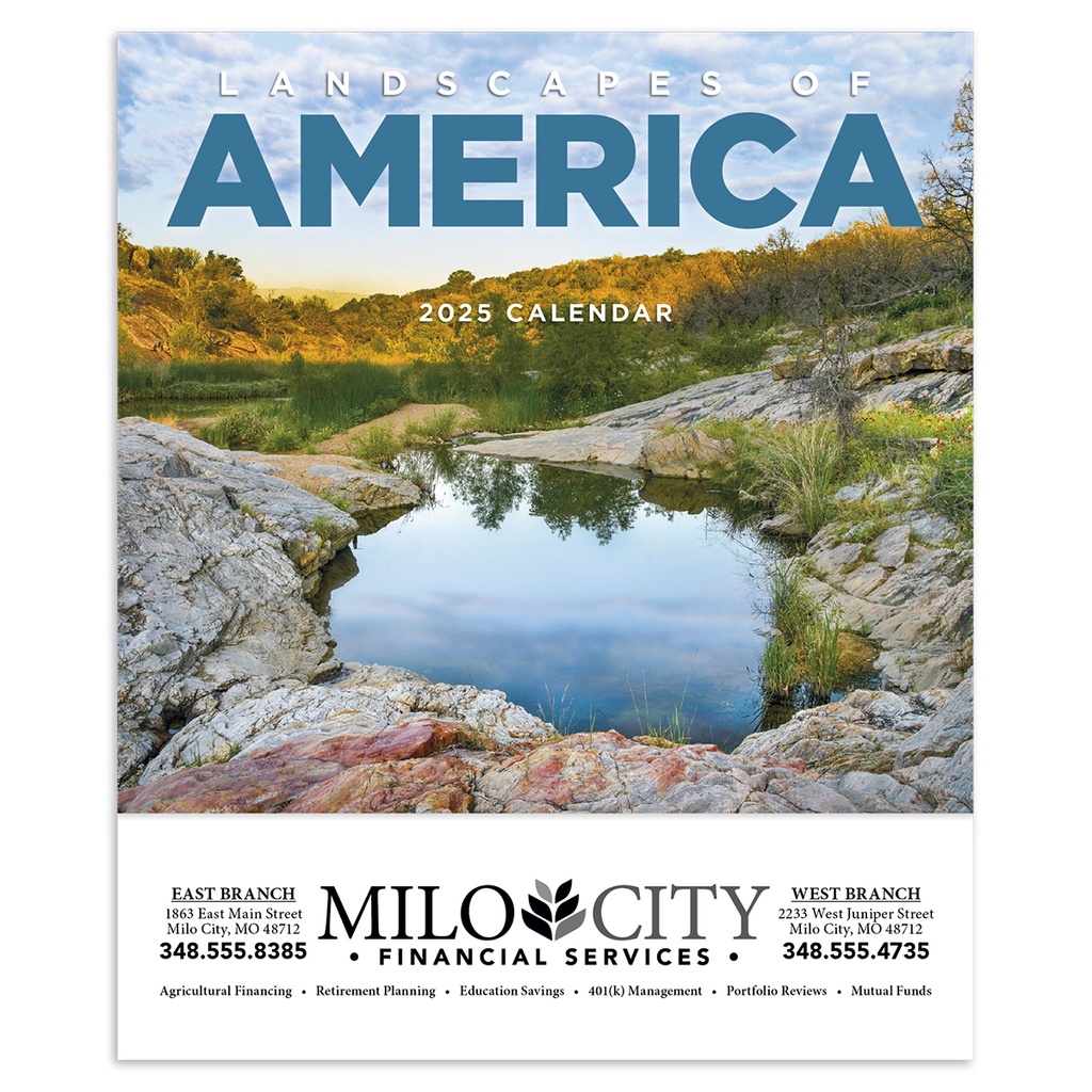 Landscapes of America Mini Wall Calendar