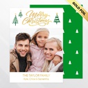 Christmas Trees Photo Holiday Cards - FOIL