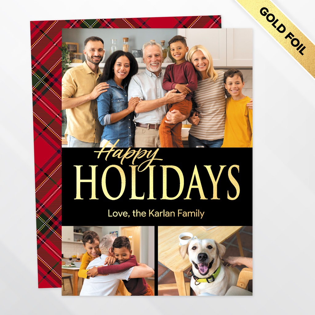 Family Holiday Photo Cards - FOIL