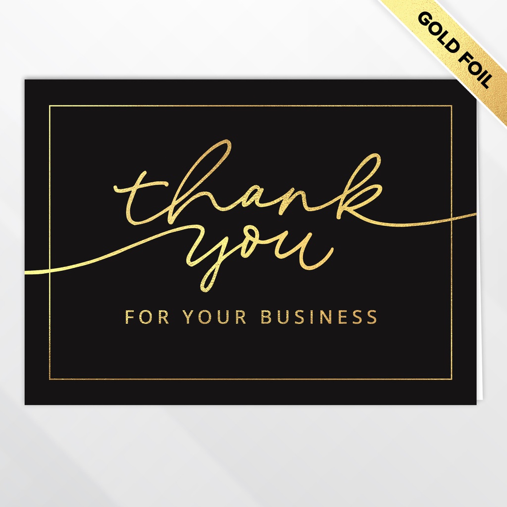 Business Thank You Cards - Black