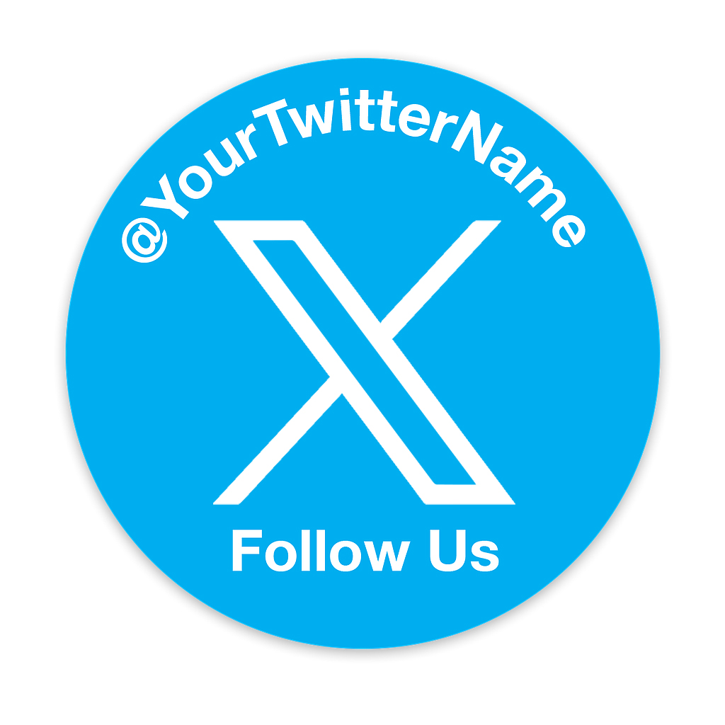 Custom Twitter X Logo Sticker