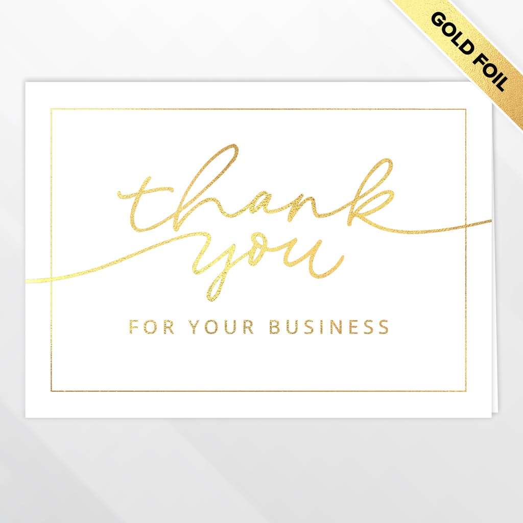 Business Thank You Cards - White