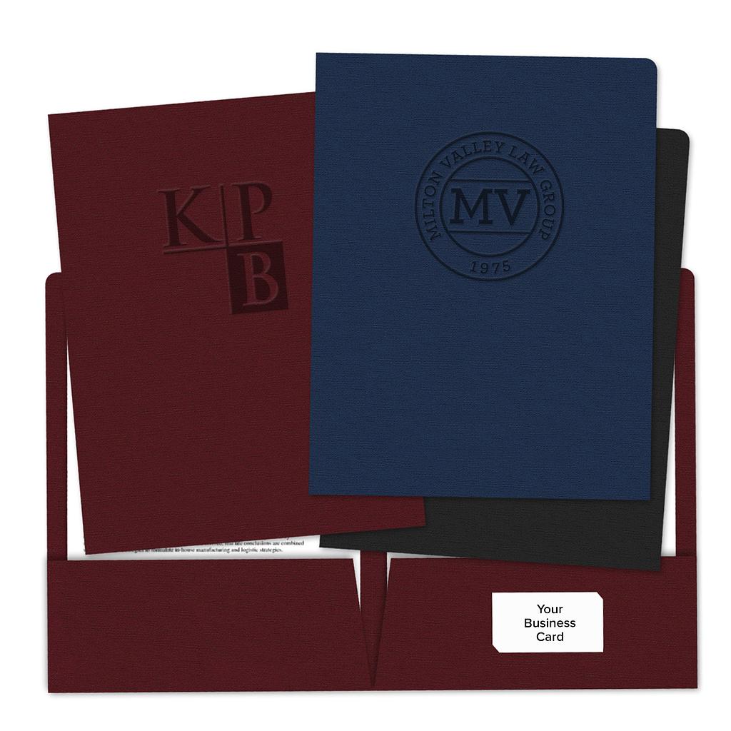 Blind Embossed Pocket Folders