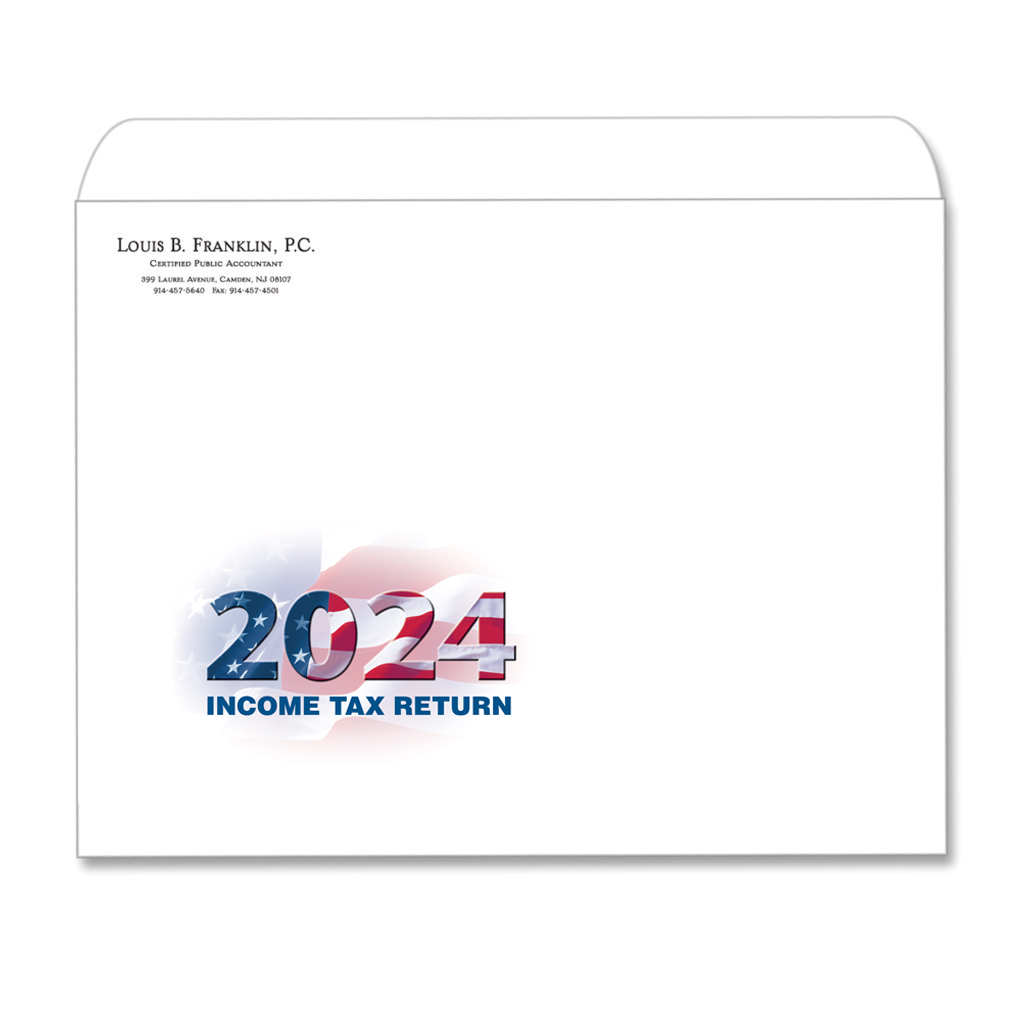 Tax Return Envelopes - Flag with Year