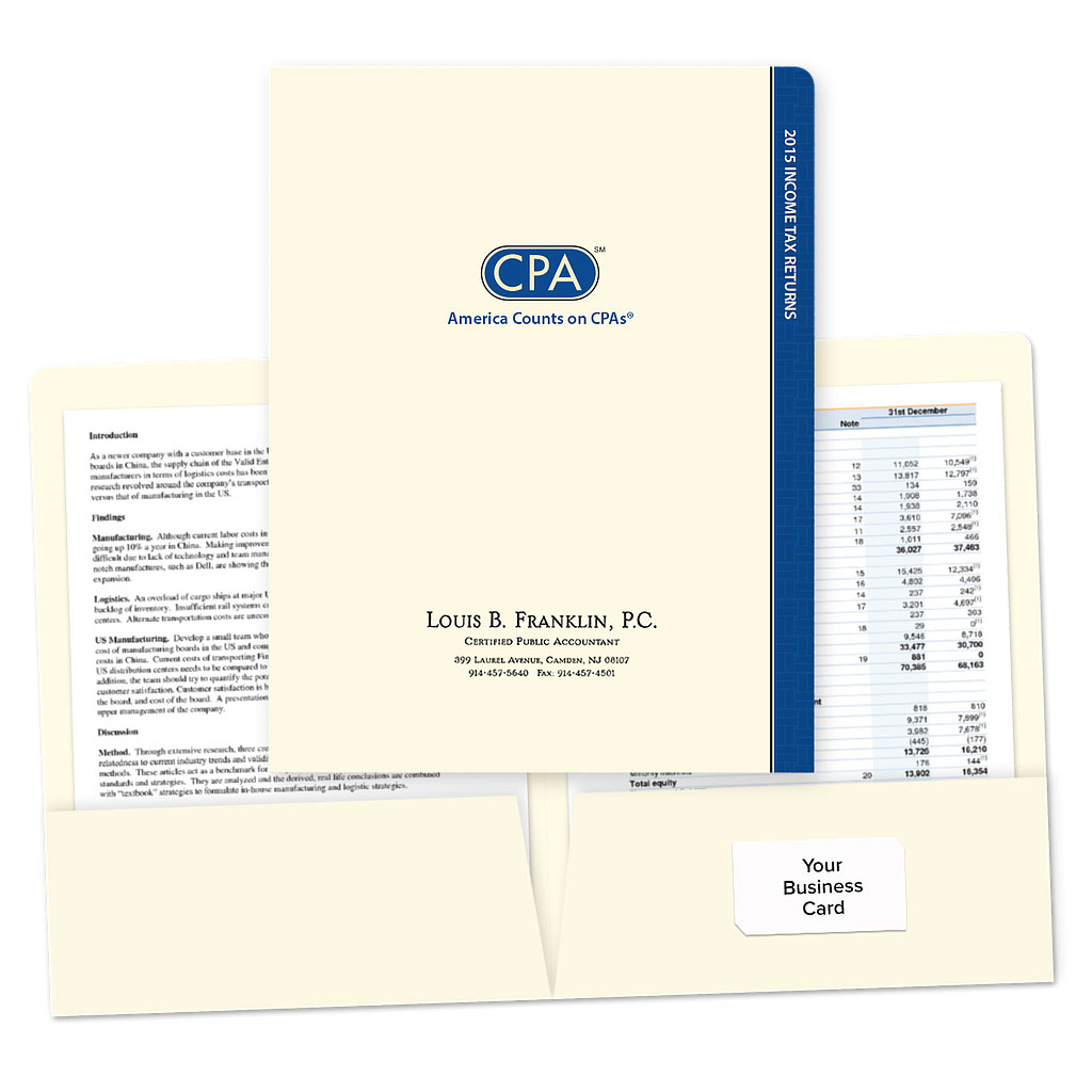Designer Tax Folders - America Counts On CPAs